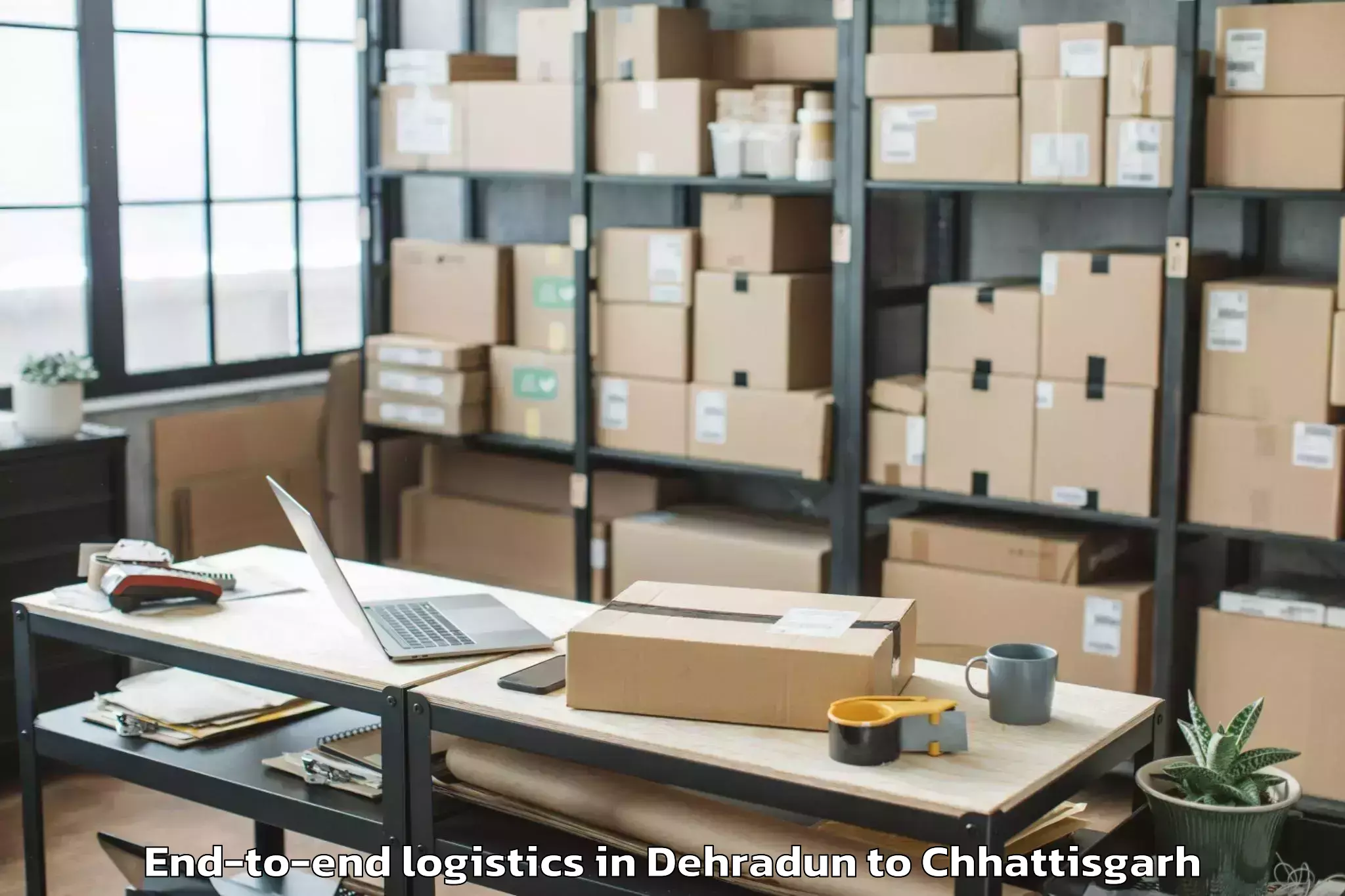 Leading Dehradun to Bastar End To End Logistics Provider